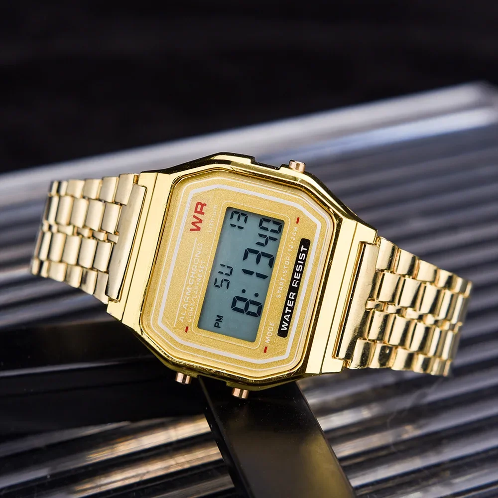 F91W Digital Women Mens Watches Bracelet Wrist Watch Luxury Stainless St... - £11.84 GBP