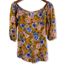 Forever 21 Yellow Floral Romper Small - £7.64 GBP