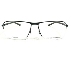 Porsche Design Eyeglasses Frames P8317 A Black Grey Square Half Rim 56-1... - $88.61
