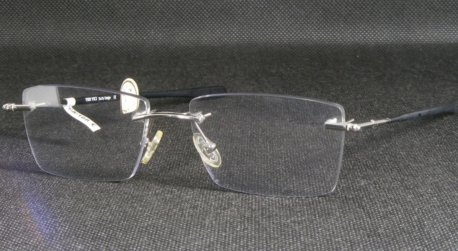 Vintage VIDI VICI VOILA Silber Einzigartig Selten Brille Rahmenlose 50-1... - $175.22