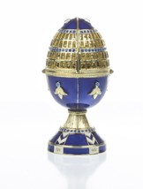 Faberge egg &amp; lock by Keren Kopal gilded with Austrian crystals - £84.54 GBP