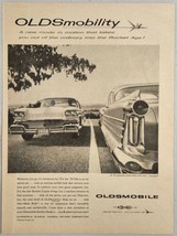 1958 Print Ad The &#39;58 Oldsmobile with Rocket Engine Olds on Highway - £13.63 GBP