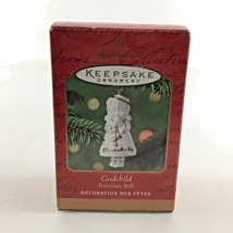 Hallmark Keepsake Christmas Ornament Godchild Porcelain Bell New Vintage 2001 - $17.63