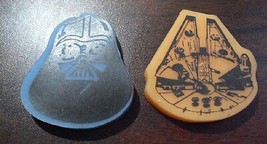 Lot of 2 Vintage 1983 Star Wars Erasers - Darth Vader and Falcon COOL - £14.22 GBP