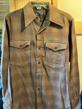 Vintage Pendleton Mens Brown Wool Long Sleeve Collared Button Up Shirt Size 14.5 - £27.40 GBP