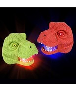 LED Light-Up Squeeze Dino Heads - Multi-Colored Lights - Fun &amp; Easy - 2-... - £2.56 GBP