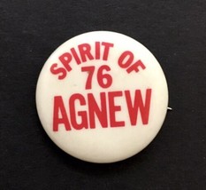 Vintage SPIRIT OF 76 AGNEW  POLITICAL CAMPAIGN Button Pin Pinback - $6.00