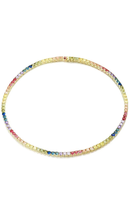 ADIRFINE 925 Sterling Silver Multi Color Rainbow Cubic Zirconia Tennis Necklace - £140.80 GBP