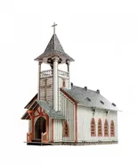3D Cardboard Church Puzzle Wild West DIY Building Model for Collectors a... - $58.99
