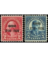 Scott 647-648 1928 Set of Two Mint NH Discovery of Hawaii Postage Stamps - £10.18 GBP