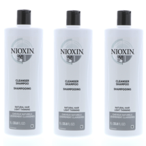 NIOXIN System 1  Cleanser Shampoo 33.8oz / 1 liter (Pack of 3) - £61.82 GBP