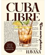 CUBA LIBRE COCKTAIL DRINK WALL ART  POSTER - ALICE CASTELLO - KRUGERS PO... - €16,50 EUR+