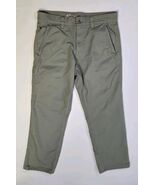 Men’s Eddie Bauer Snowcat Mountain Ops Green Fleece Lined Canvas Pants 3... - $48.36
