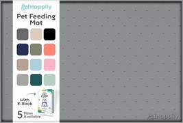 PetHappily Dog Food Mat - Raised Edges Dog Mat for Food and Water Preven... - $15.83