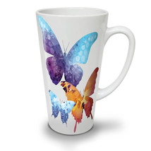 Colorful Butterflies NEW White Tea Coffee Latte Mug 12 17 oz | Wellcoda - £18.05 GBP+