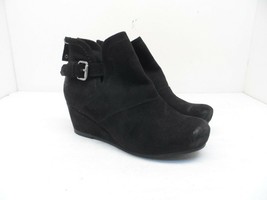 Women&#39;s Follie Wedge Heeled Bootie Black Size 6M - $21.37