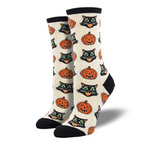 Cats and Pumpkins from the Sock Panda (Adult Medium) - $7.50
