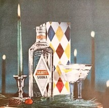 1958 Gilbey&#39;s Vodka Holiday Christmas Advertisement Distillery Liquor HM2T - $24.99