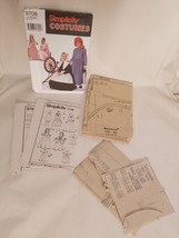 Simplicity 9708 Girls Costume Pattern Size S M L Puritan Colonial Pioneer Gown - £7.56 GBP