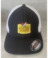 Foster Farms Flexfit Hat Men’s Baseball Cap White Mesh Back Black Logo R... - €25,46 EUR