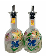 NEW Royal Danube Hand Painted Floral Crystal China Oil and Vinegar Cruet... - $45.19 CAD