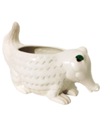 Fitz and Floyd Figural Alligator Planter White Ceramic VTG 1975 6&quot;H, 5&quot;W... - $26.99