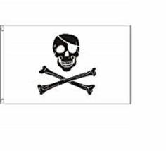 K&#39;s Novelties 3x5 (5x3) Pirate Black and White Patch Flag Skull Skeleton Bones H - £7.12 GBP