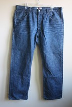 Levi&#39;s 501 38x32 100% Cotton Denim Blue Jeans Whisker Straight Leg Button Fly - £15.13 GBP