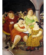 36x48 inches Fernando Botero style Oil Painting Canvas Art Wall Decor mo... - $693.70 CAD