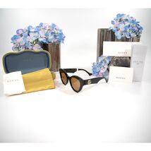 Gucci Round Black GG Logo Acrylic Metal Sunglasses NWT GG0975S - $397.18 CAD