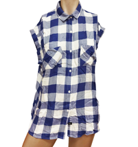 RAILS Womens Plaid Shirt Britt Check Blue White Size S RW45725 - £29.23 GBP