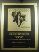 1975 Alice Cooper Welcome to My Nightmare Album Advertisement - £14.56 GBP