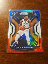 Udoka Azubuike 2020-21 Prizm Silver Red White Blue Rookie RC SP #267 Utah Jazz - £3.73 GBP