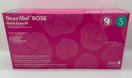 StarMed Rose Nitrile Gloves with Aloe &amp; Vitamin E - Case of 2000 (10 Boxes Small - £70.25 GBP