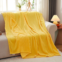 SOGA 2X Throw Blanket Warm Cozy Striped Pattern Thin Flannel Coverlet Fl... - $66.90