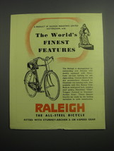 1948 Raleigh Bicycles Ad - £14.54 GBP