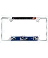 NFL St Louis STL Rams Heavy Duty Chrome Metal License Plate Frame - £12.72 GBP