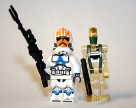 Ahsoka Clone with Battle Droid Clone Wars Star Wars Building Minifigure Bricks U - £7.02 GBP