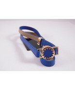 House of Harlow Bracelet, Gold-Tone Sunburst and Cobalt Leather Wrap NEW - £27.16 GBP