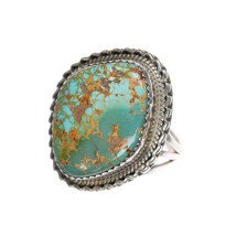 sz9 Running Bear Shop sterling ring with gorgeous turquoise - £138.02 GBP