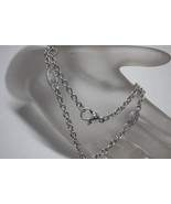 Judith Ripka Necklace Oval Link Diamonique Cubic Zirconia Necklace .925 ... - $210.53 CAD