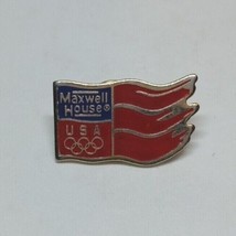 Vintage Maxwell House USA Official Sponsor Olympic Games Team Lapel Hat Pin - £4.26 GBP