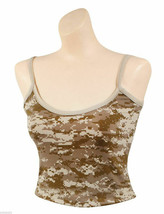Large Womans Desert Digital Camo Tank Top Military Uniform Ladies Shirt ... - £8.63 GBP