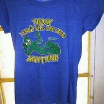 TODAY I DONT FEEL LIKE DOING ANYTHING- E-LARGE BLUE T SHIRT - £2.32 GBP