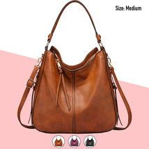 Hobo Bag Women Faux Leather Purses Handbag Shoulder Crossbody Fashion Vegan - £31.04 GBP