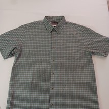 Columbia AM7837 Men's Green/Yellow Plaid Short Sleeve Button-Up Shirt Size XL image 11