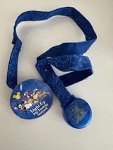 NWT Disney Blinking Light Up Blue Pin Trading Lanyard - £21.41 GBP