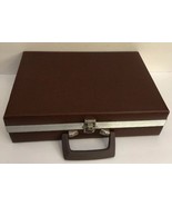 1 Ea-30 Pc Audio Cassette Tape Carrying Case with Handle,Brown Faux Leat... - $128.87 CAD