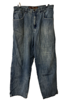 Lot 29 Luxe Men&#39;s Jeans 36&quot;x31.5&quot; Hip Hop Blue Distressed Hem 100% Cotto... - $29.17