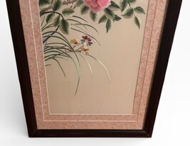 Vintage Asian Floral Bird Wall Art Panel Framed Print 44x17.5 Japanese Style image 5